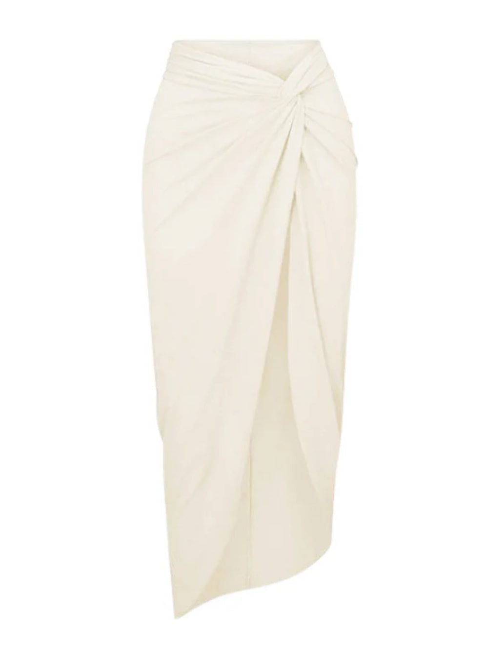 High Waist Twist Slit Skirt