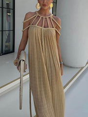 Draped Braids Cover Up Dress