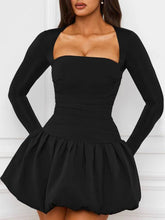 Square Collar Backless Dress