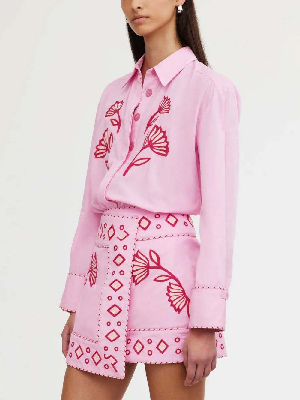 Western Embroidered Casual Shirt