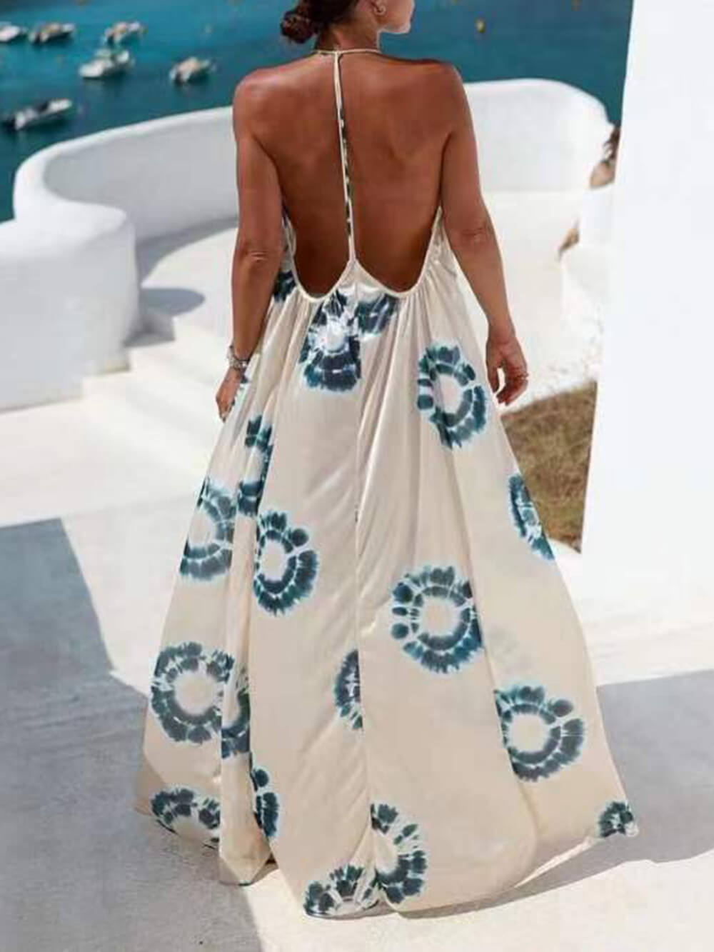 Casual Printed Strappy Dress