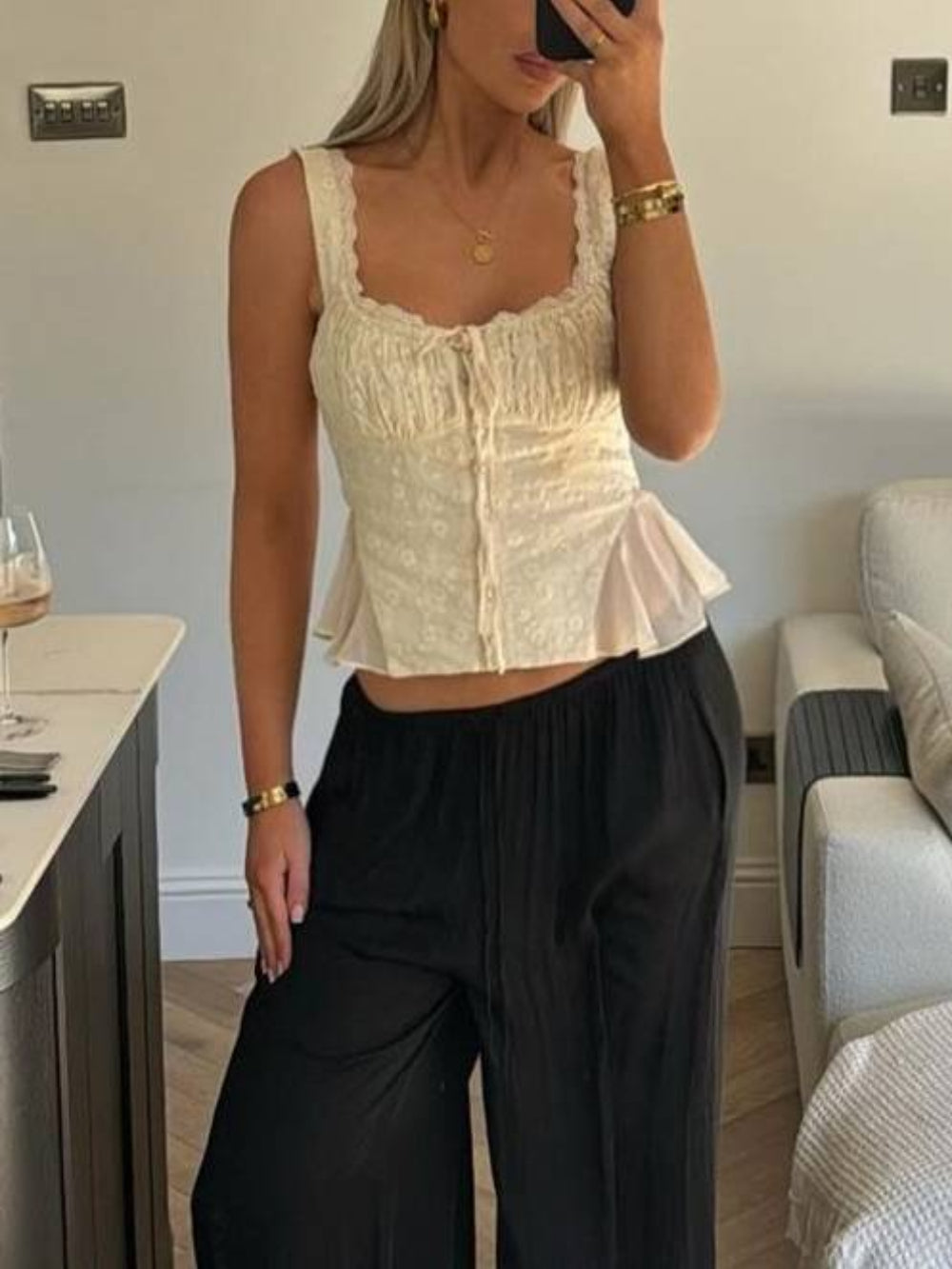 Lace Top & Fishtail Dress Set
