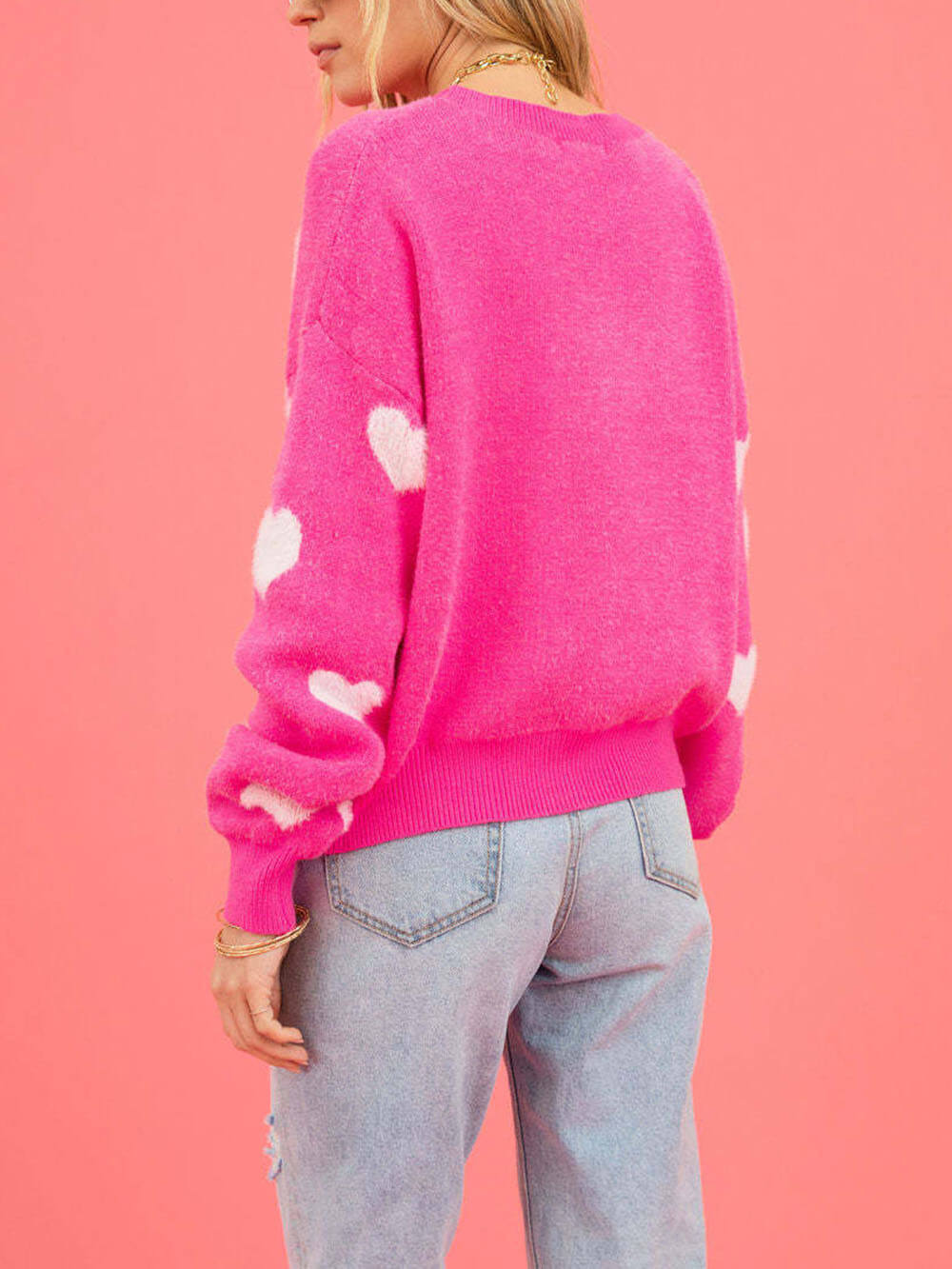 Heart Print Valentine Sweater