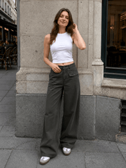 Vintage Draped Cuffed Cargo Pants