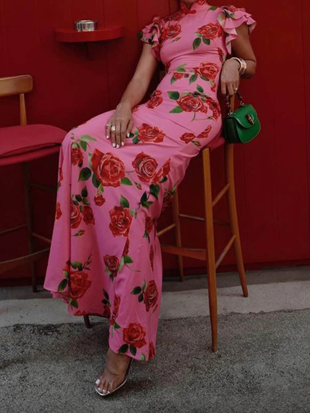 Sleeveless Casual Floral Dress
