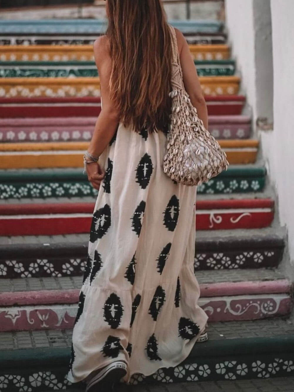French Style Asymmetrical Cami Dress