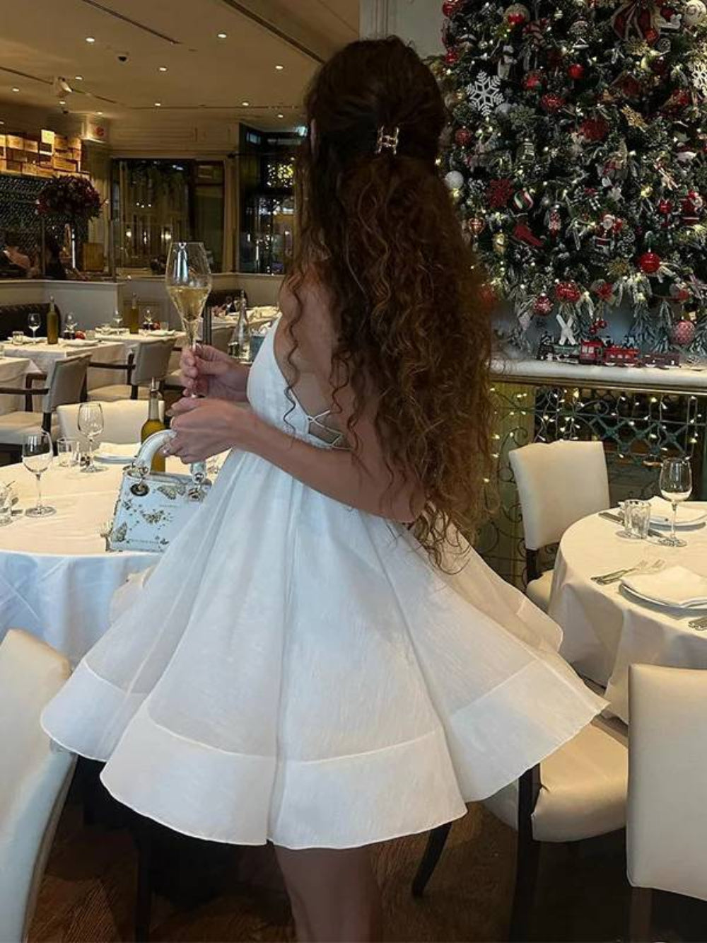 Sweet Wide Hem A-Line Mini Dress