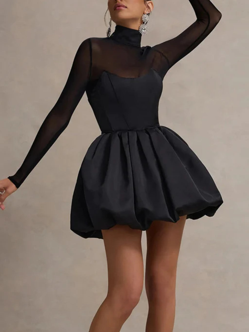 Chic Bodycon Tulle Dress