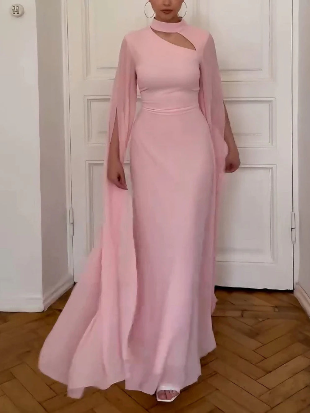 Long Sleeve Fitted Elegant Dress