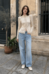 Vintage Lace Button Blouse