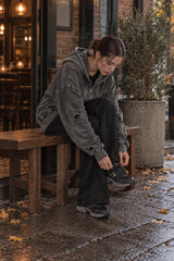 Solid Washed Distressed Hoodie