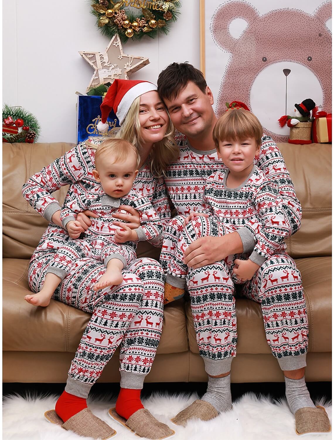Snowflake Tree Matching Family Pajamas