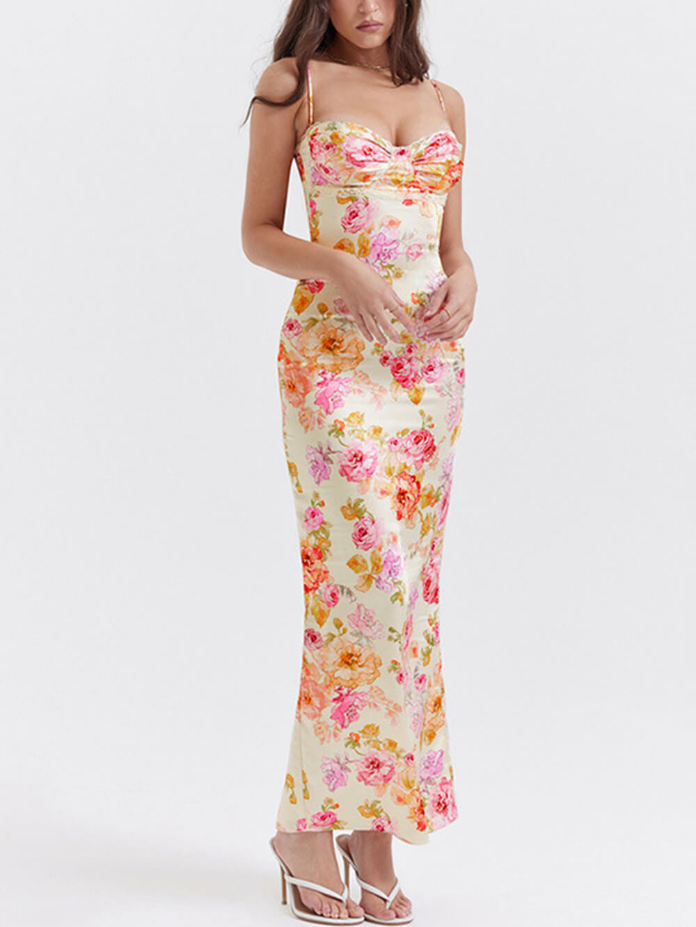 Floral Print Sexy Bodycon Dress
