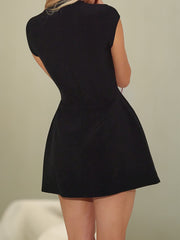 Round Neck Mini Dress