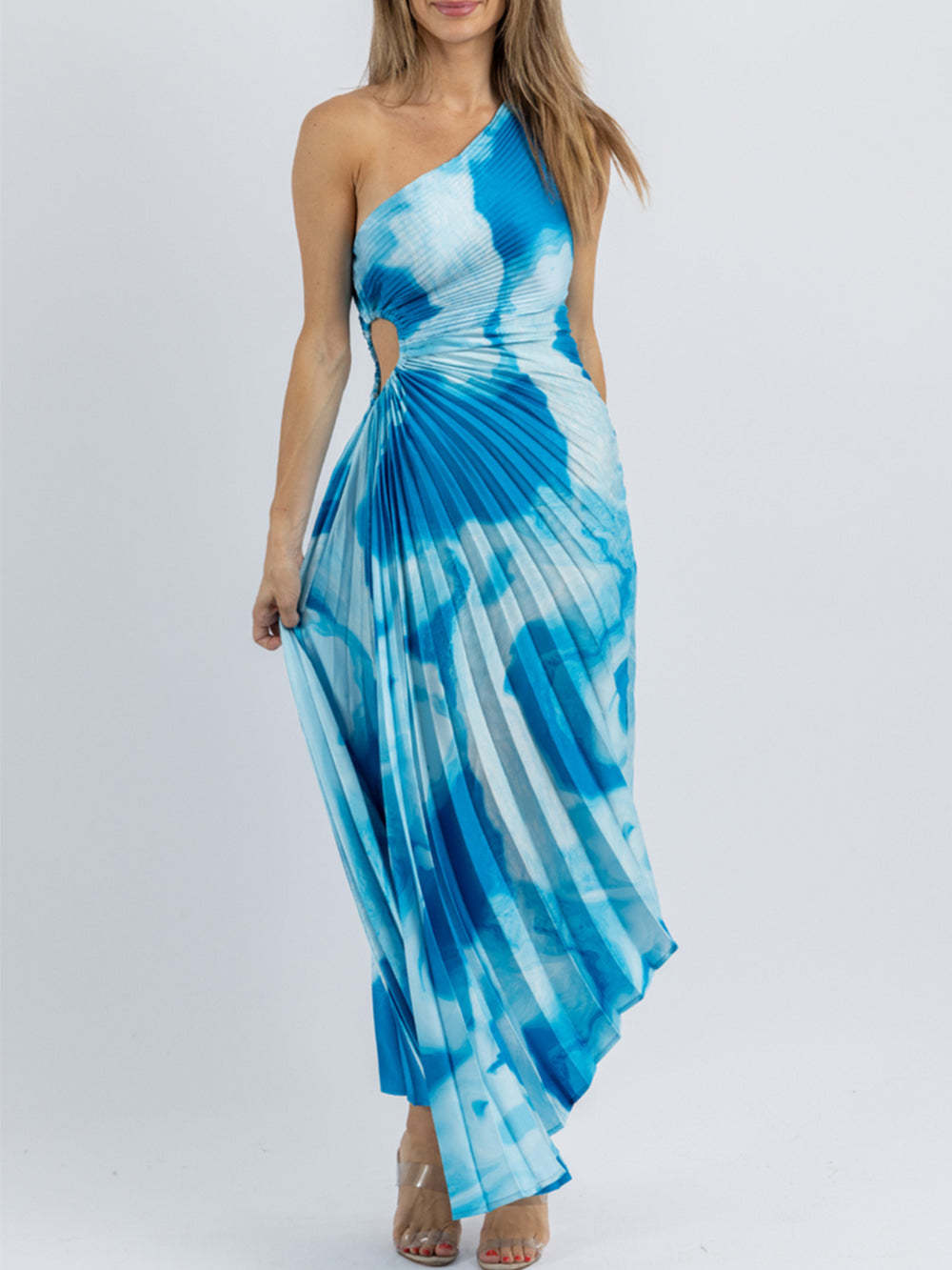 Surf Blue Sleeveless Midi Dress