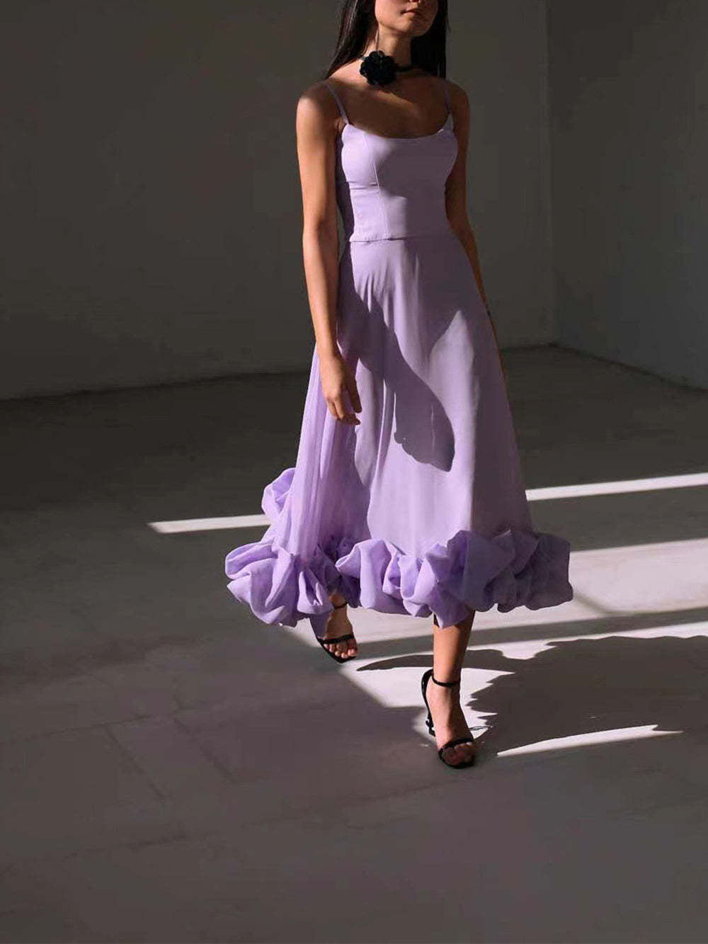 Flounce Bustier Mini Dress