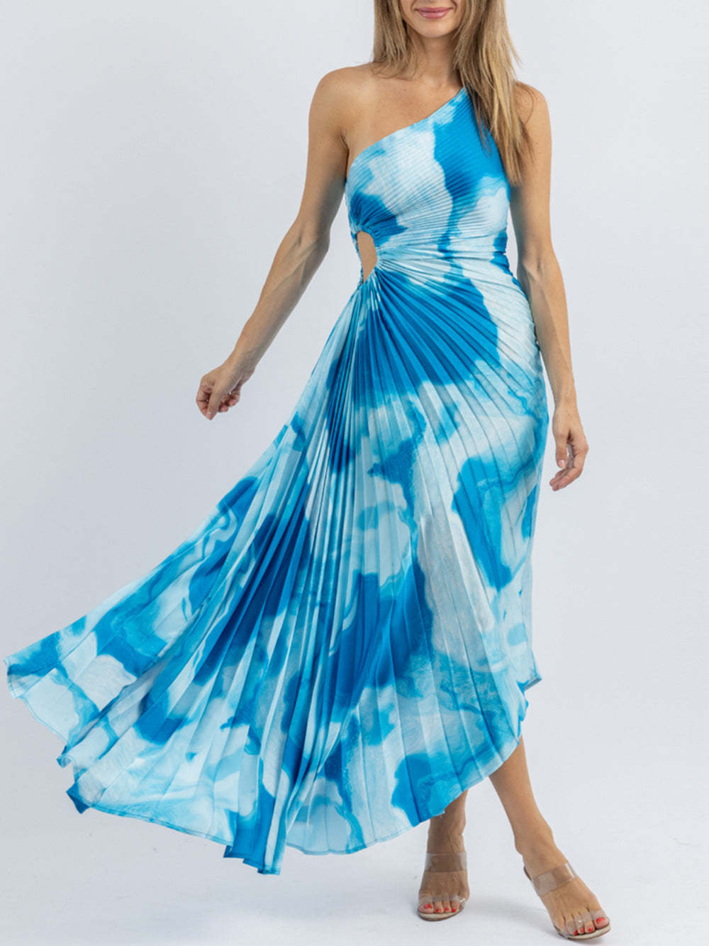 Surf Blue Sleeveless Midi Dress