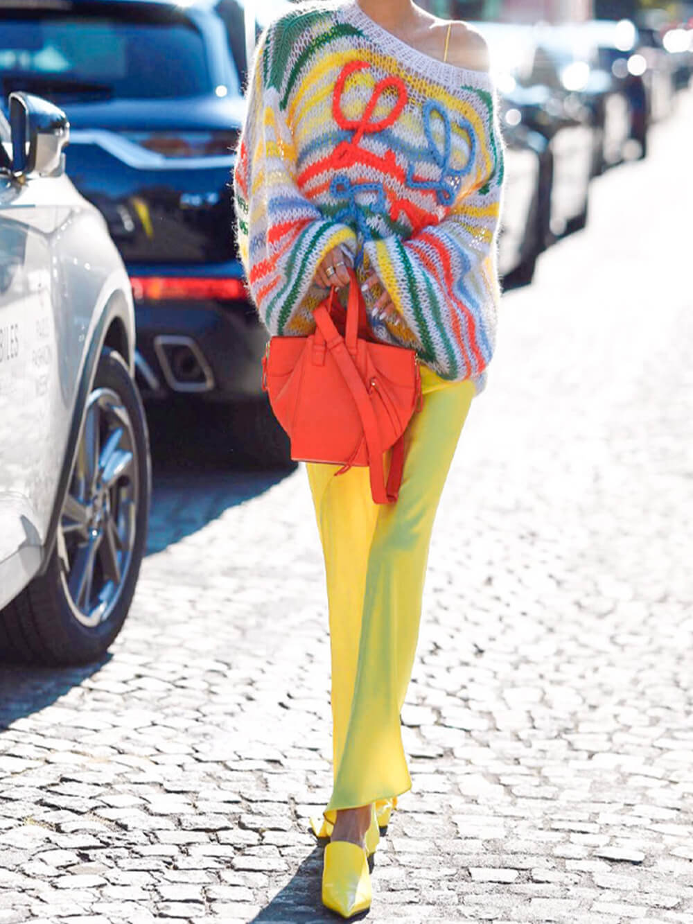 Rainbow Stripe Contrast Sweater