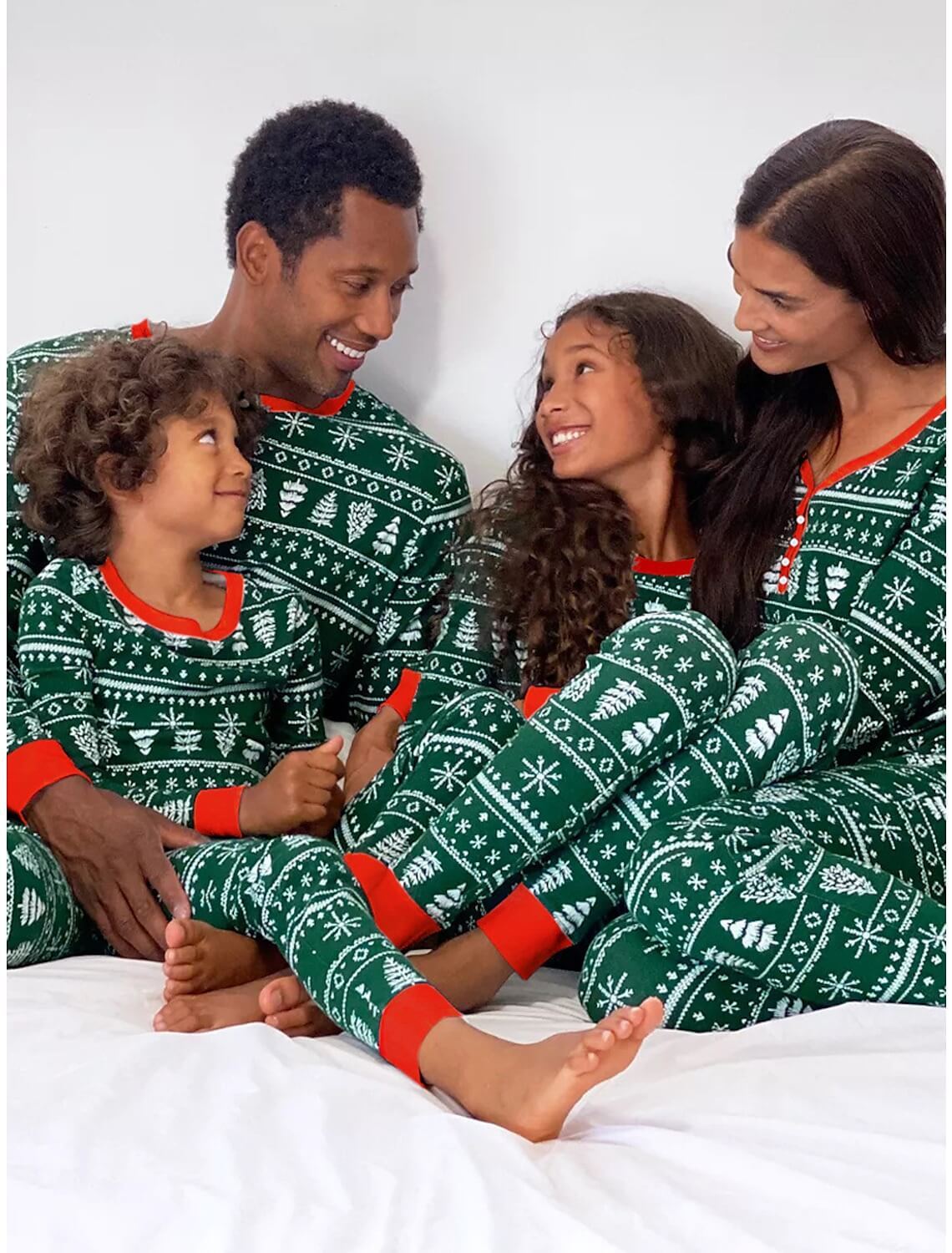 Snowflake Tree Matching Family Pajamas