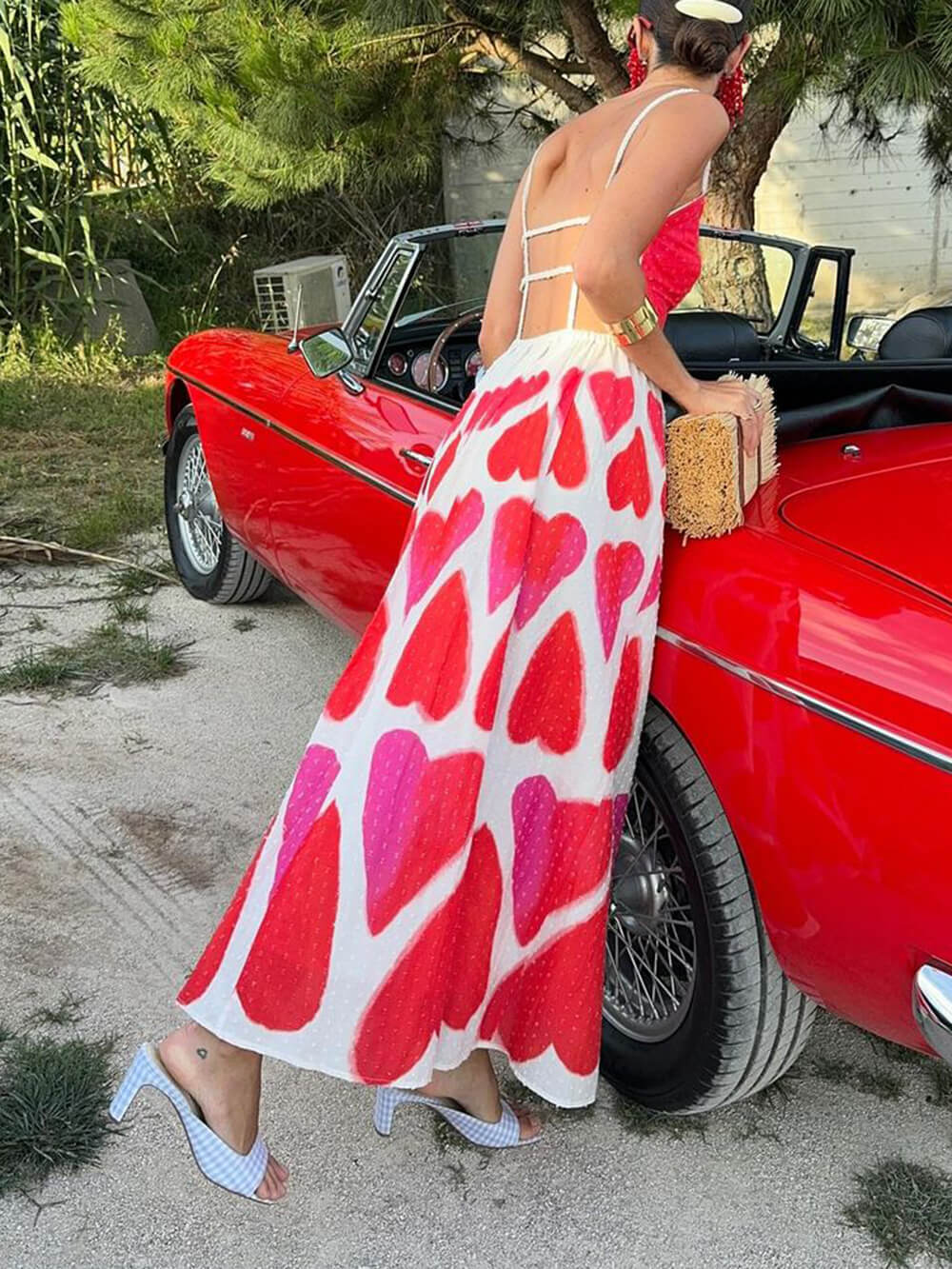 Elegant Painted Hearts Dress