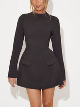 Waist-Cinching Versatile Zipper Dress