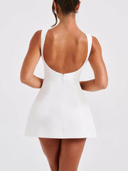 Chic Backless Sleeveless Fitted Dress