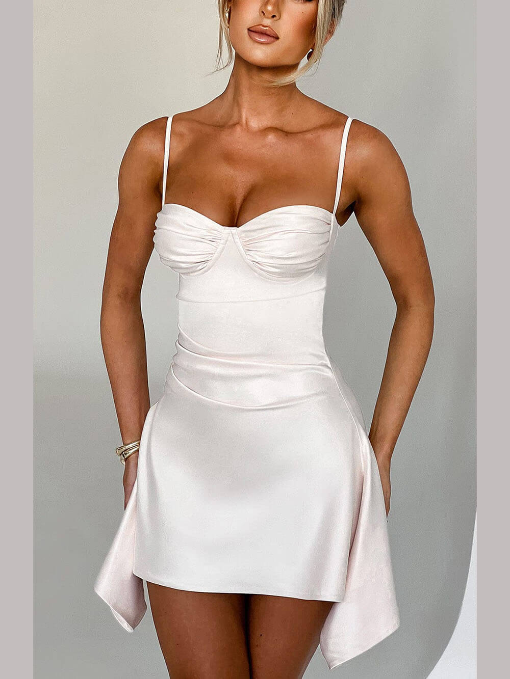 Asymmetric Hem Cami Dress