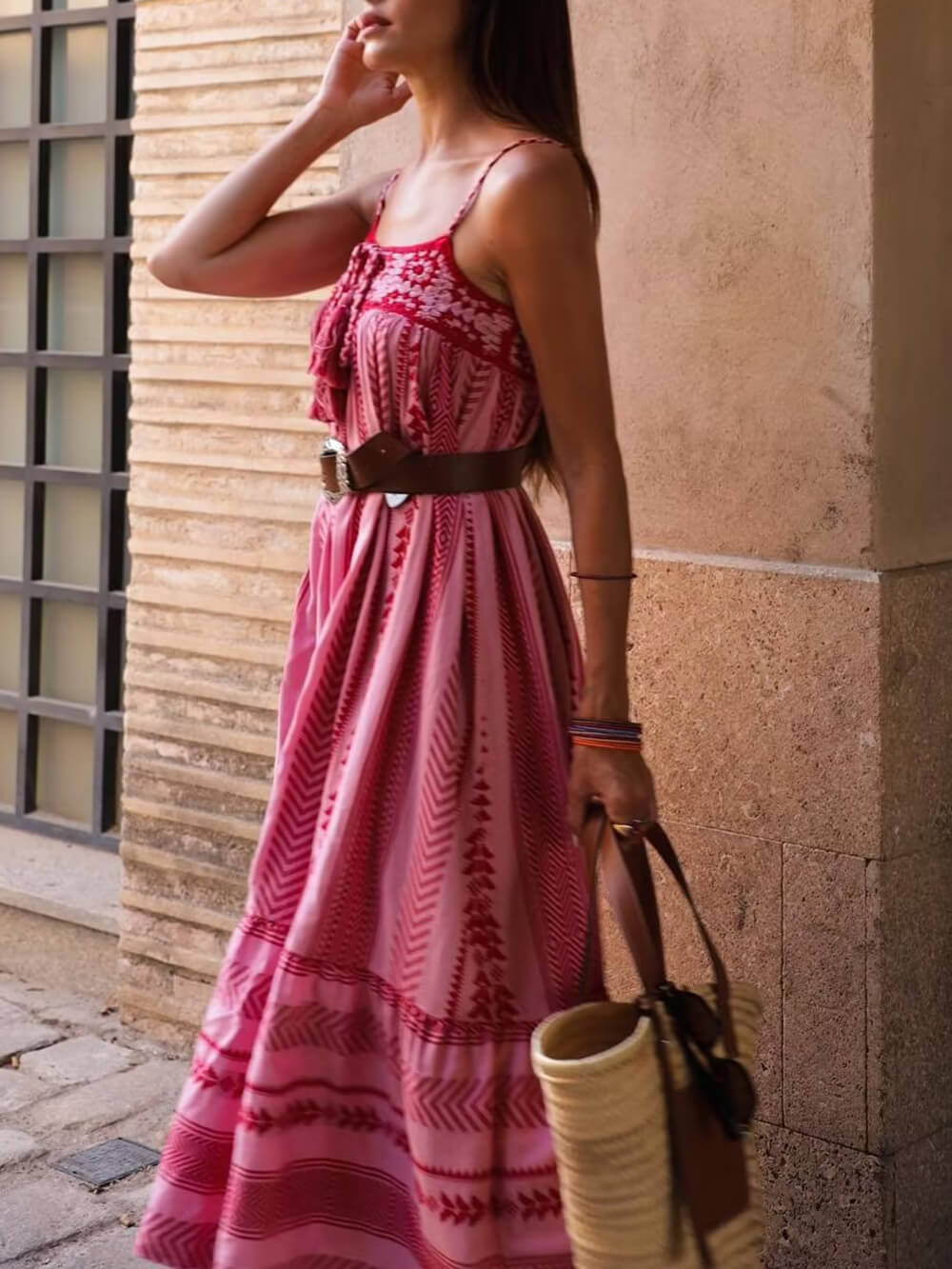 Crochet Knit Floral Dress
