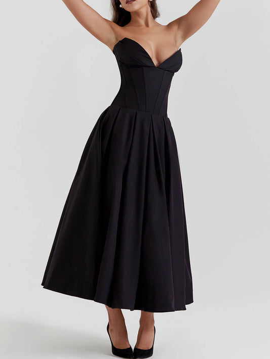 Deep V Neck Sleeveless Backless Madi Dress