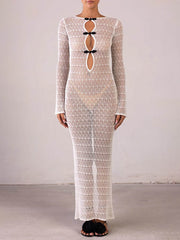 Hollow Out Split Beach Cover-Up Dress