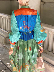 Casual Loose Fit Puff Sleeve Dress