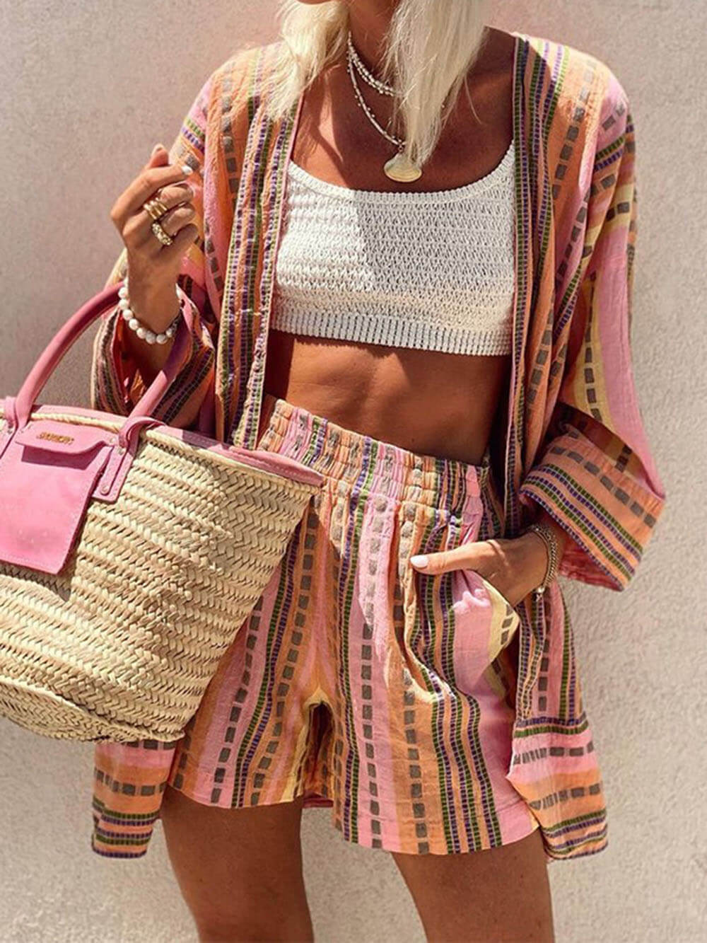 Loose Fit Abstract Print Set