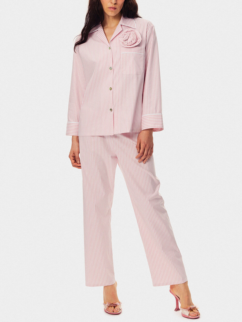 Pink Stripe Pajama Set