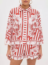 Floral Kimono Top & Shorts Set