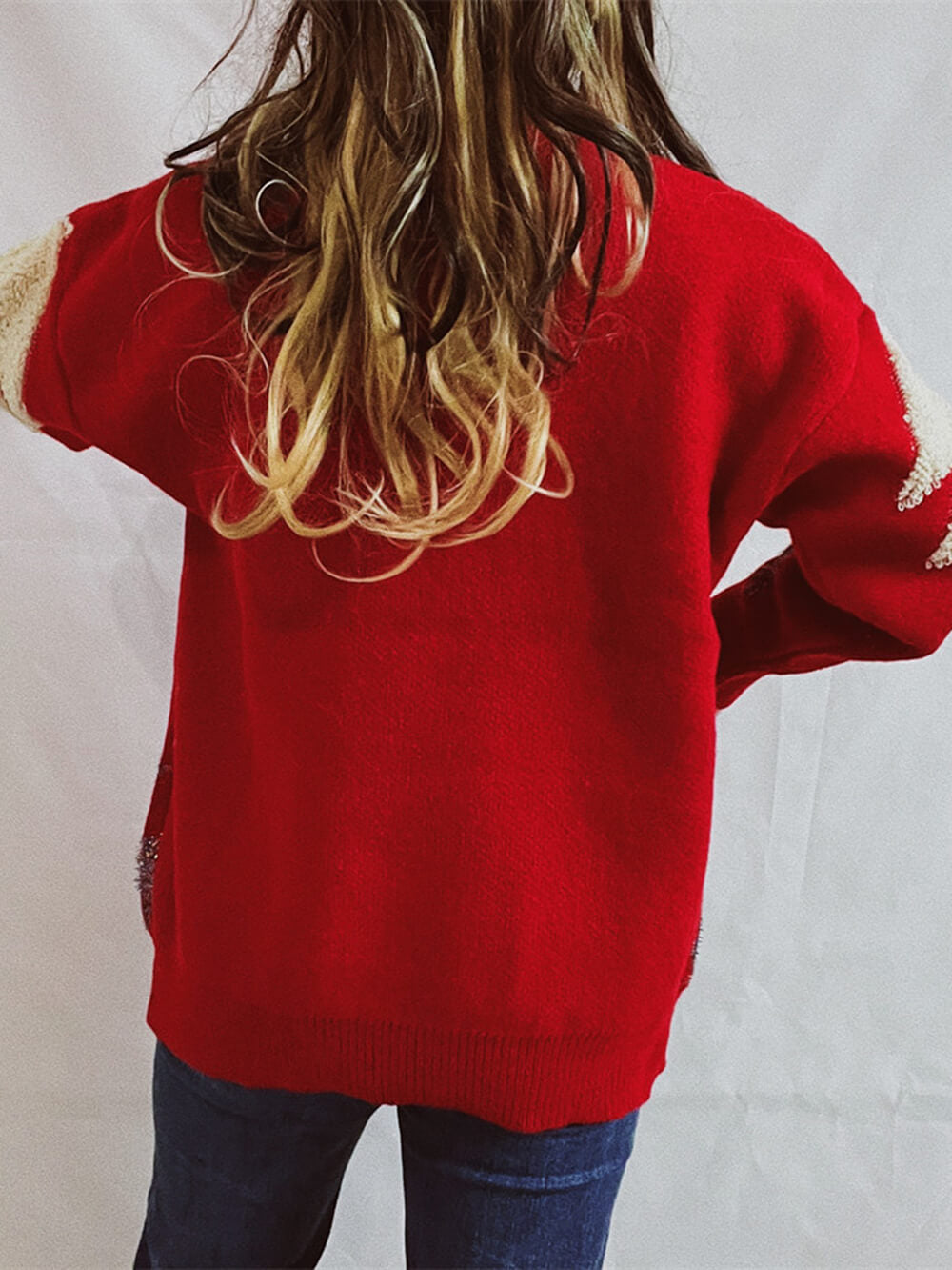 Round Neck Holiday Knit Sweater