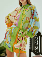 Linen Trendy Floral Tie Dress