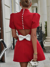 Collared Bow Detail Dress