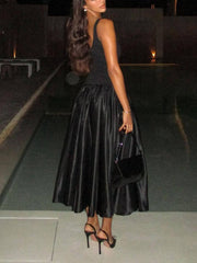 Simple and Fashionable Patchwork Vest Dress