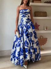 Chic Casual Elegant Waist-Tied Strapless High-Waist Ruched Dress