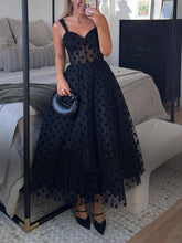 Tulle Polka Dot Sweetheart Bustier A-Line Exquisite Midi Dress