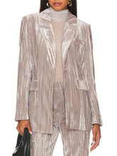 Velvet Slim Fit Single Button Blazer