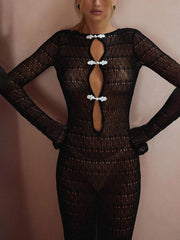 Hollow Out Split Beach Cover-Up Dress