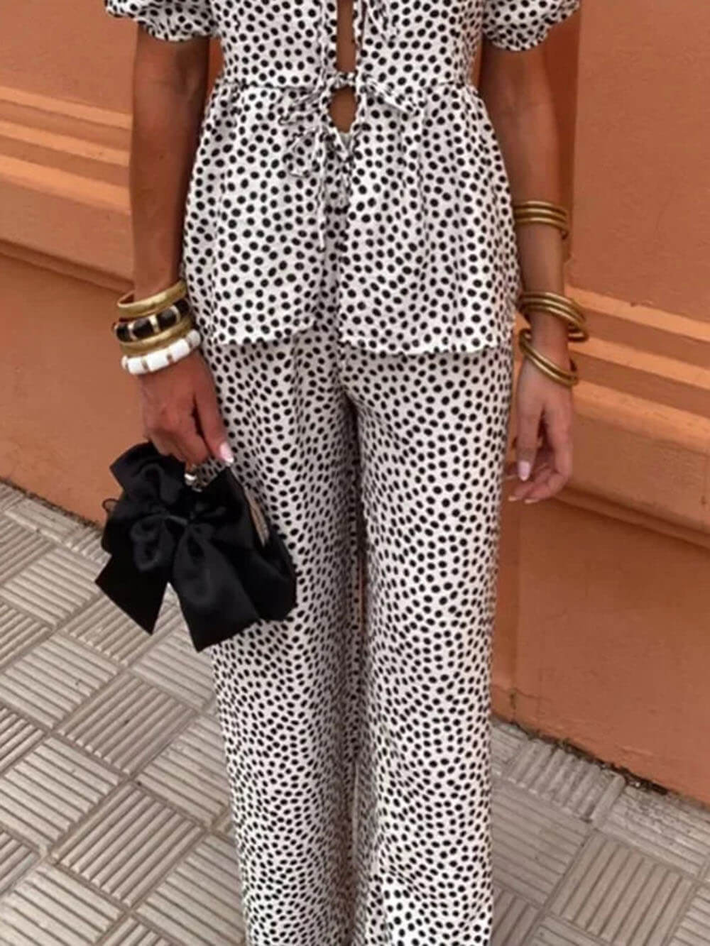 Floral Print Elastic Loose Pants