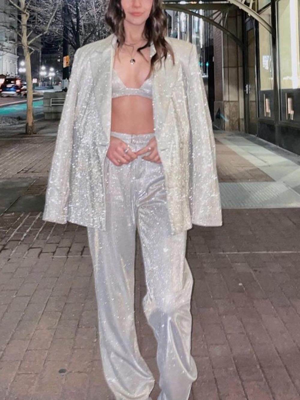 Sequin Loose Fit Blazer