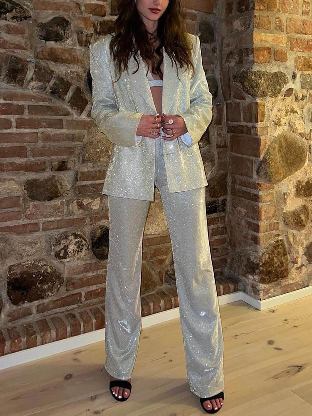 Sequin Loose Fit Blazer