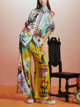 Printed Short Sleeve Loose Shirt