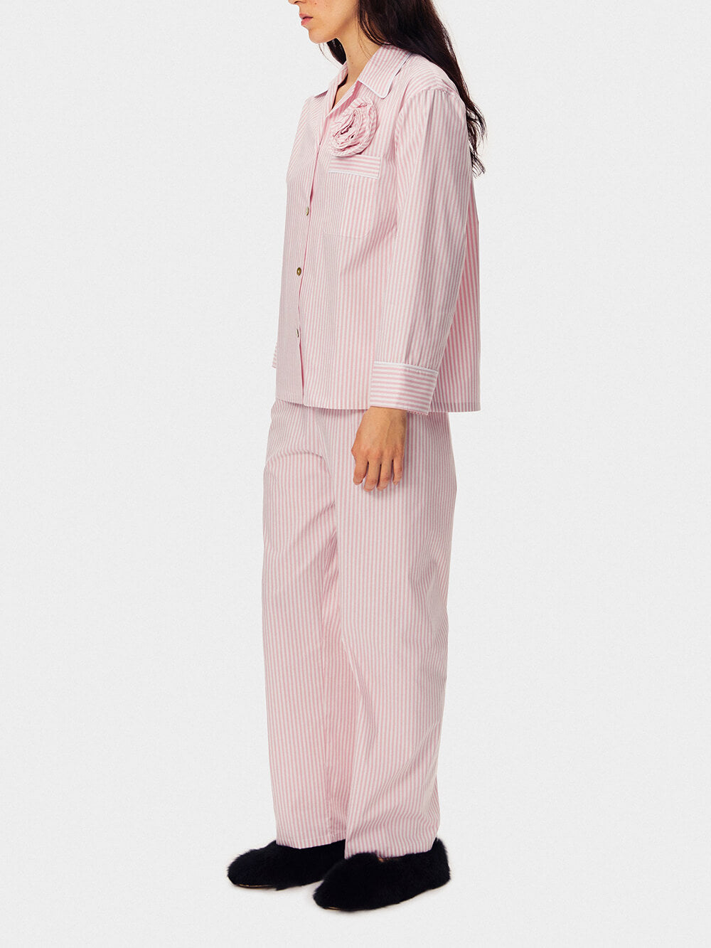 Pink Stripe Pajama Set