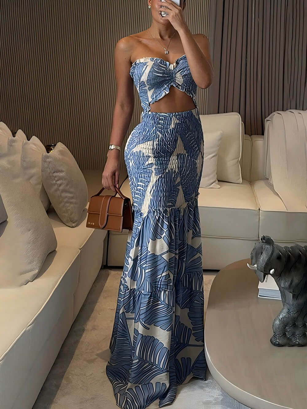 Halter Tie Waist Backless Bodycon Dress