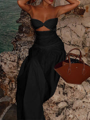 Strapless Hollow Dress