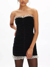 Robin Velvet Sweetheart Neckline Mini Dress